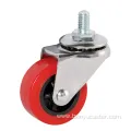 Chromium Plating PU Tread Stem Furniture Caster Wheel